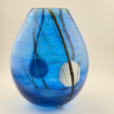 Blue Supermoon Egg Shaped Vase