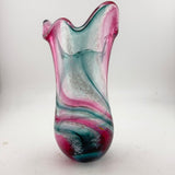 Teal and Pink Freeform  "Demo" Vase xxxiii