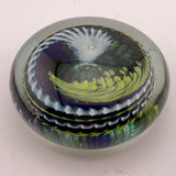 Green, Blue and White "Ammonite" and Bubbles Paperweight viii