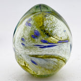 Dusky Green, Lilac and White Easter Egg Paperweight