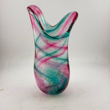 Teal and Pink Freeform  "Demo" Vase xxvi