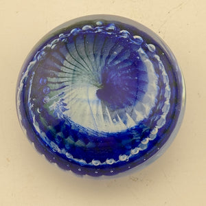 Blue and White “Ammonite" and Bubbles Paperweight xviii