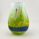 Yellow, Blue and Green “Riverbank”  Posy Vase