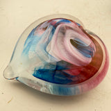 Pink, Blue and Turquoise Heart Paperweight