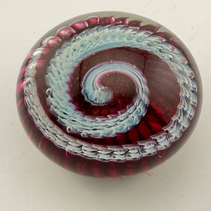 Pink, Pale Blue and White Ammonite" and Bubbles Paperweight xiii