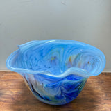 Blue, Amber, Teal and White “Journey"  Bowl (slight second)