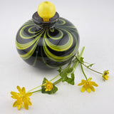 Black and Yellow Trailed and Feathered Scent Bottle (Celandine)