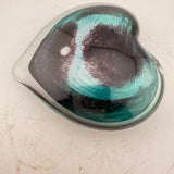 black and Turquoise Heart Paperweight