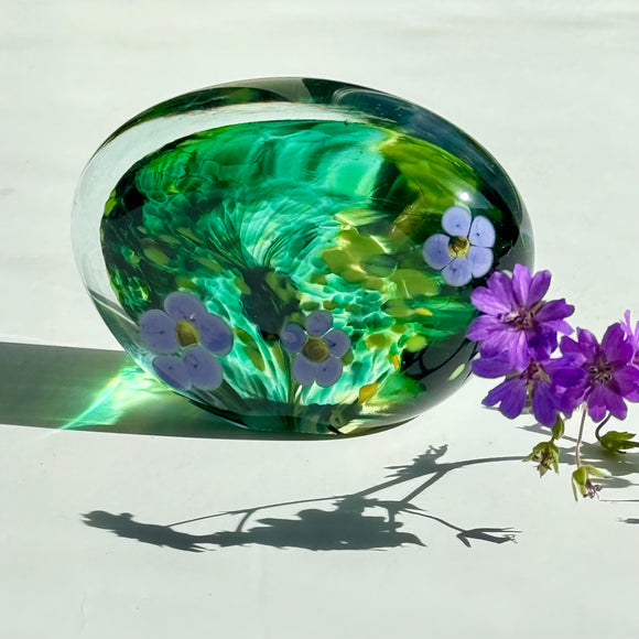 Periwinkle  Oval Paperweight