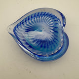 Blue and White Angelwing Heart Paperweight v