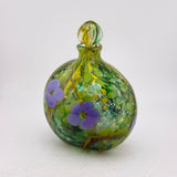 “Hedgerow” Stoppered Flask -Periwinkle