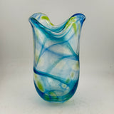 Blue, Green and Teal  Freeform  "Demo" Vase xiii