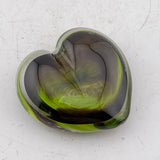 Black and Green Heart Paperweight