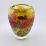 “Papaver” Open Vase with Heavy Clear Glass Base