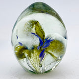 Dusky Green, Lilac and White Easter Egg Paperweight