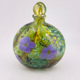 “Hedgerow” Stoppered Flask -Periwinkle