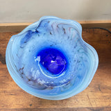 Blue, Amber, Teal and White “Journey"  Bowl (slight second)