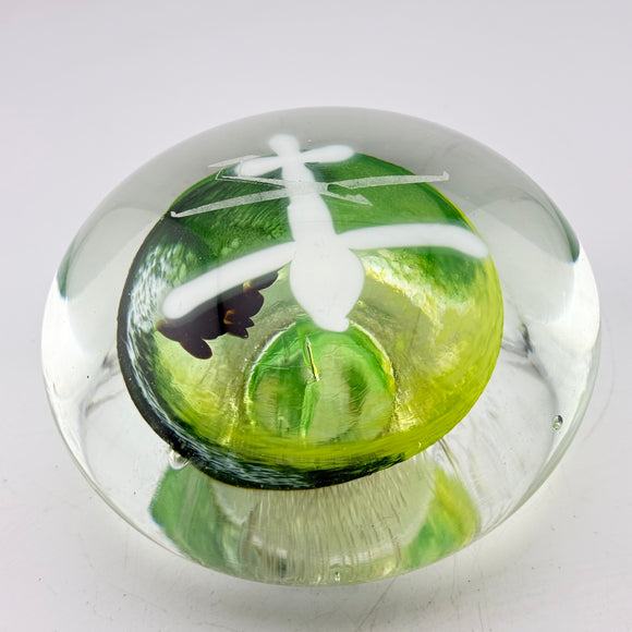 Green and White Glider Paperweight (second)