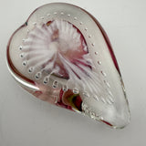 Pink and White Angelwing Heart Paperweight xxix