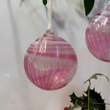 Pair of Pink Shades Christmas Baubles i