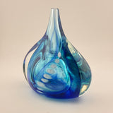 “Watery" Oval Vase