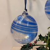 Pair of Blue Shades Christmas Baubles i