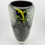 “Climber” Black and Green Tall  vase