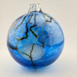 Blue Supermoon Round Bud Vase