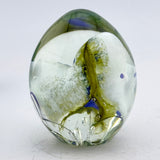 Dusky Green, Lilac and White Easter Egg Paperweight