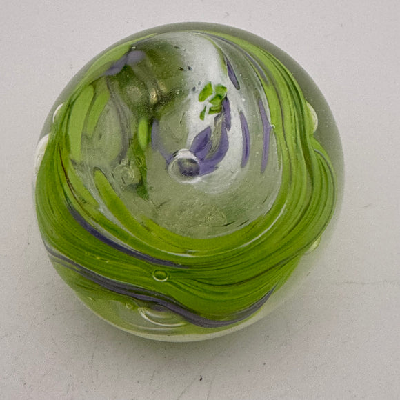 Green and Lilac Paperweight ix