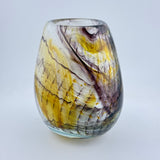 Pheasant Feather Oval Vase