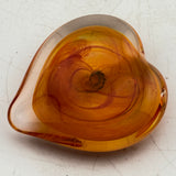 Orange small Heart Paperweight