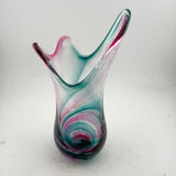 Teal and Pink Freeform  "Demo" Vase ii