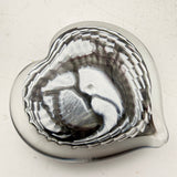 Black and White Heart Paperweight