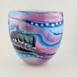 Pink, Blue, Teal, Black and White Journey Bowl
