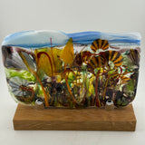 “In the Garden of Dreams” Flat Panel in Oak Stand