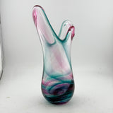 Teal and Pink Freeform  "Demo" Vase ii