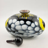 Clown Trigger Fish Black and Yellow Oval Scent Bottle