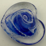 Blue and White Angelwing Heart Paperweight xxiv