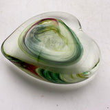 Green, Pink and White Heart Paperweight xxxiii