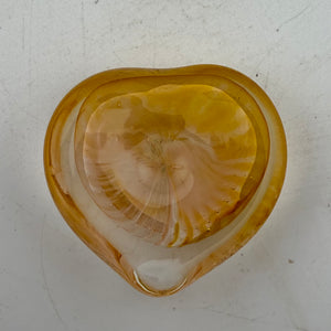 Apricot small Heart Paperweight