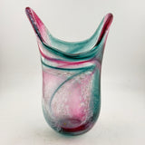 Teal and Pink Freeform  "Demo" Vase ixx