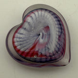 Pink, Purple and White Angelwing Heart Paperweight xxv