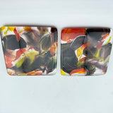 Pair of Cinnabar Moth Coasters ii