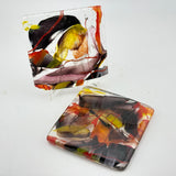 Pair of Cinnabar Moth Coasters