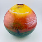 Large Coral Sky Landscape Vase