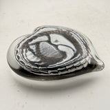 Black and White Heart Paperweight