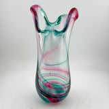 Teal and Pink Freeform  "Demo" Vase iii