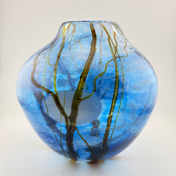 Blue Supermoon Large Round Vase