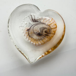 “Scorched” Heart Paperweight
